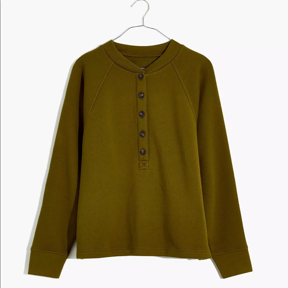 Madewell MWL Betterterry Henley Sweatshirt